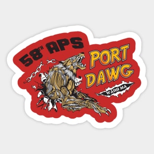 58 APS PORT DAWG Sticker